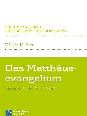 cover image of Das Matthäusevangelium